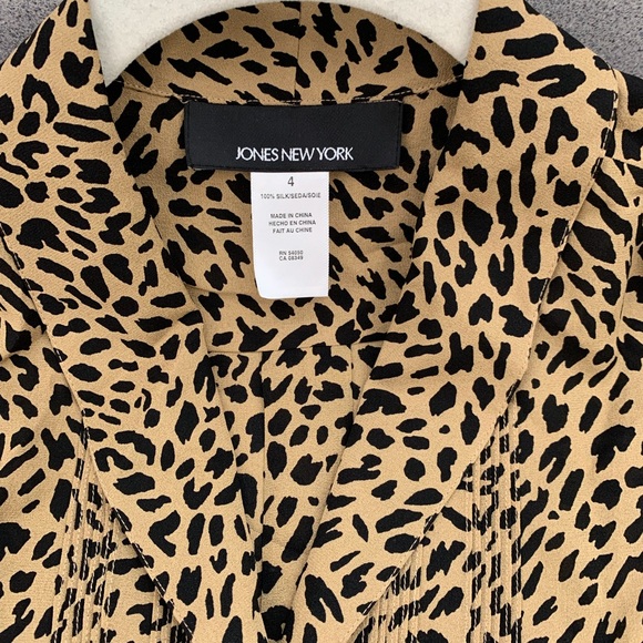 Jones New York Leopard Print Blouse - Picture 1 of 4